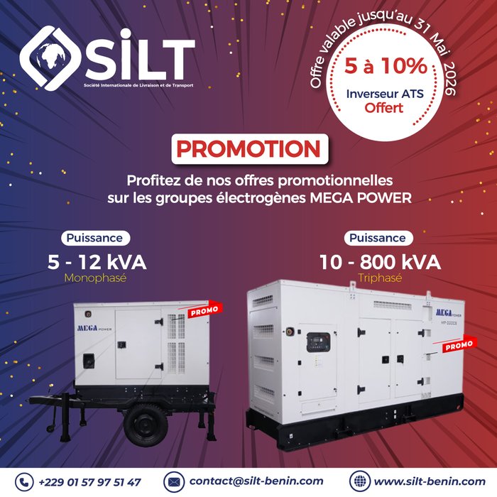 Promotion groupes électrogènes MEGA POWER